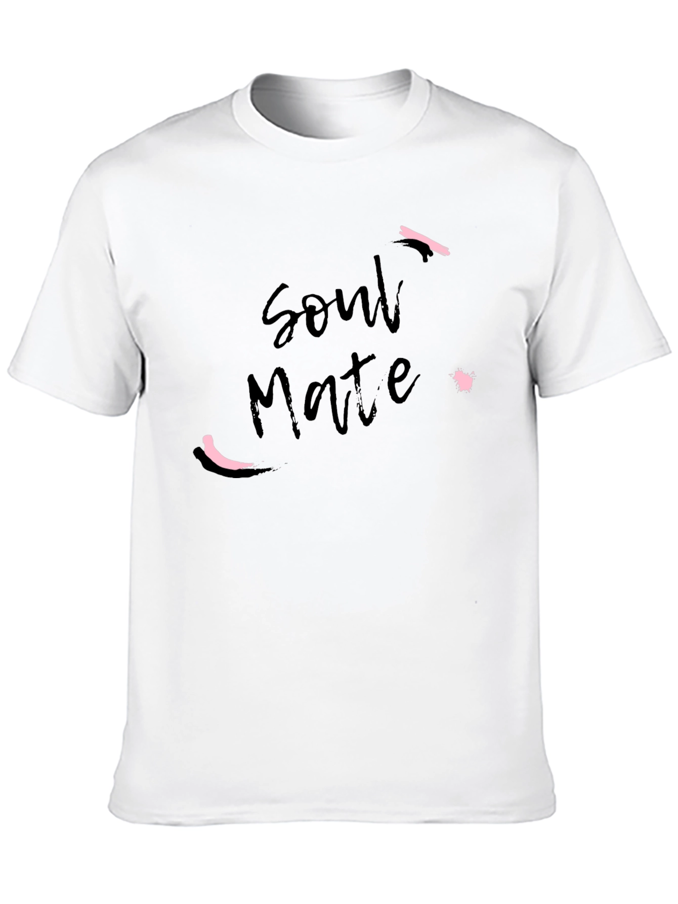 Soul Mate Black Graphic Tee - Modern Casual