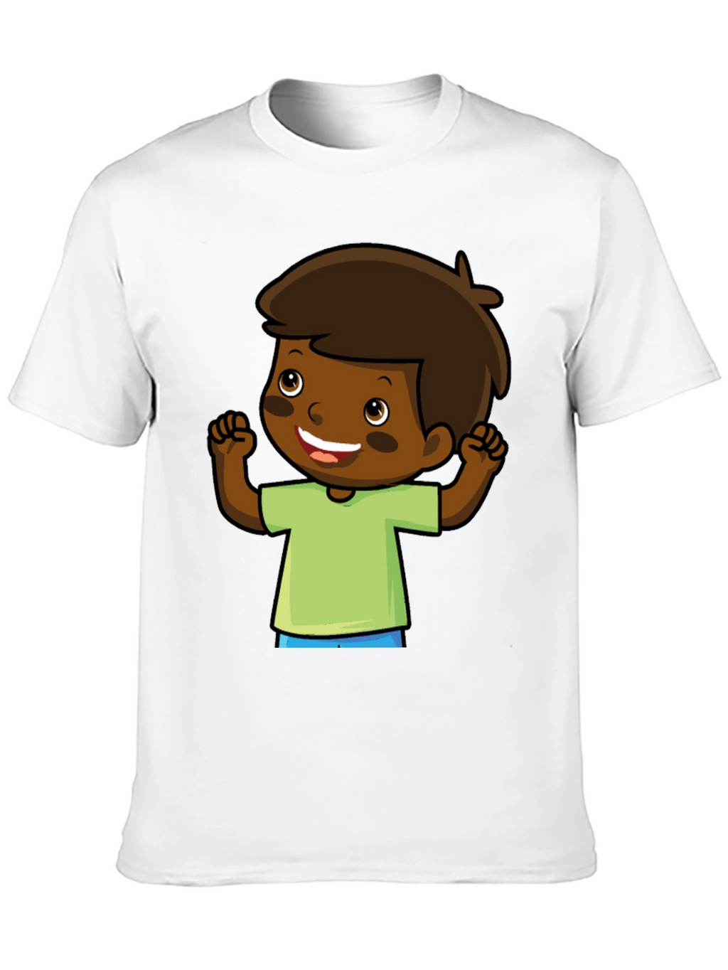 Cartoon Boy Graphic Tee - Fun & Casual