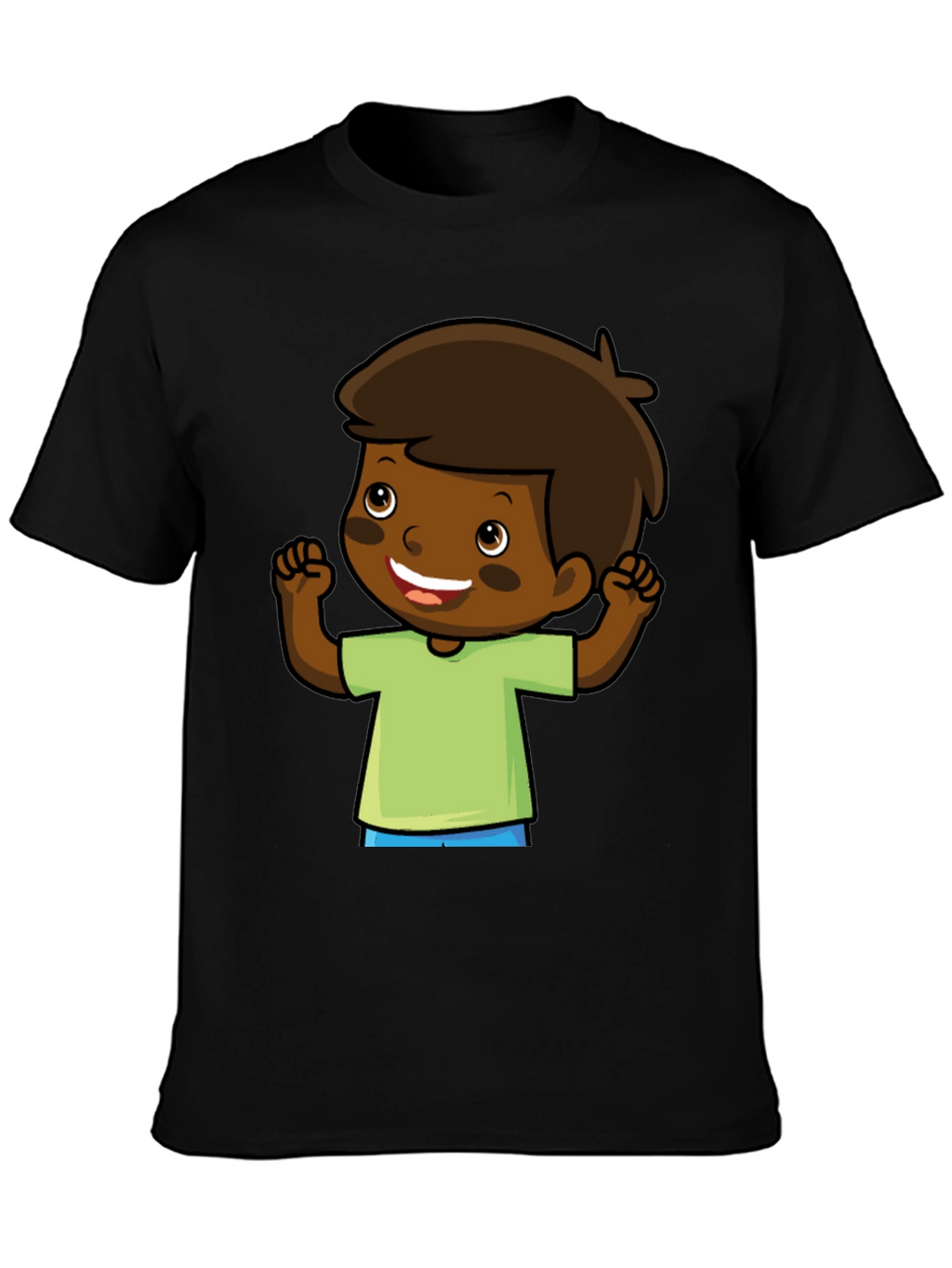 Cartoon Boy Graphic Tee - Fun & Casual