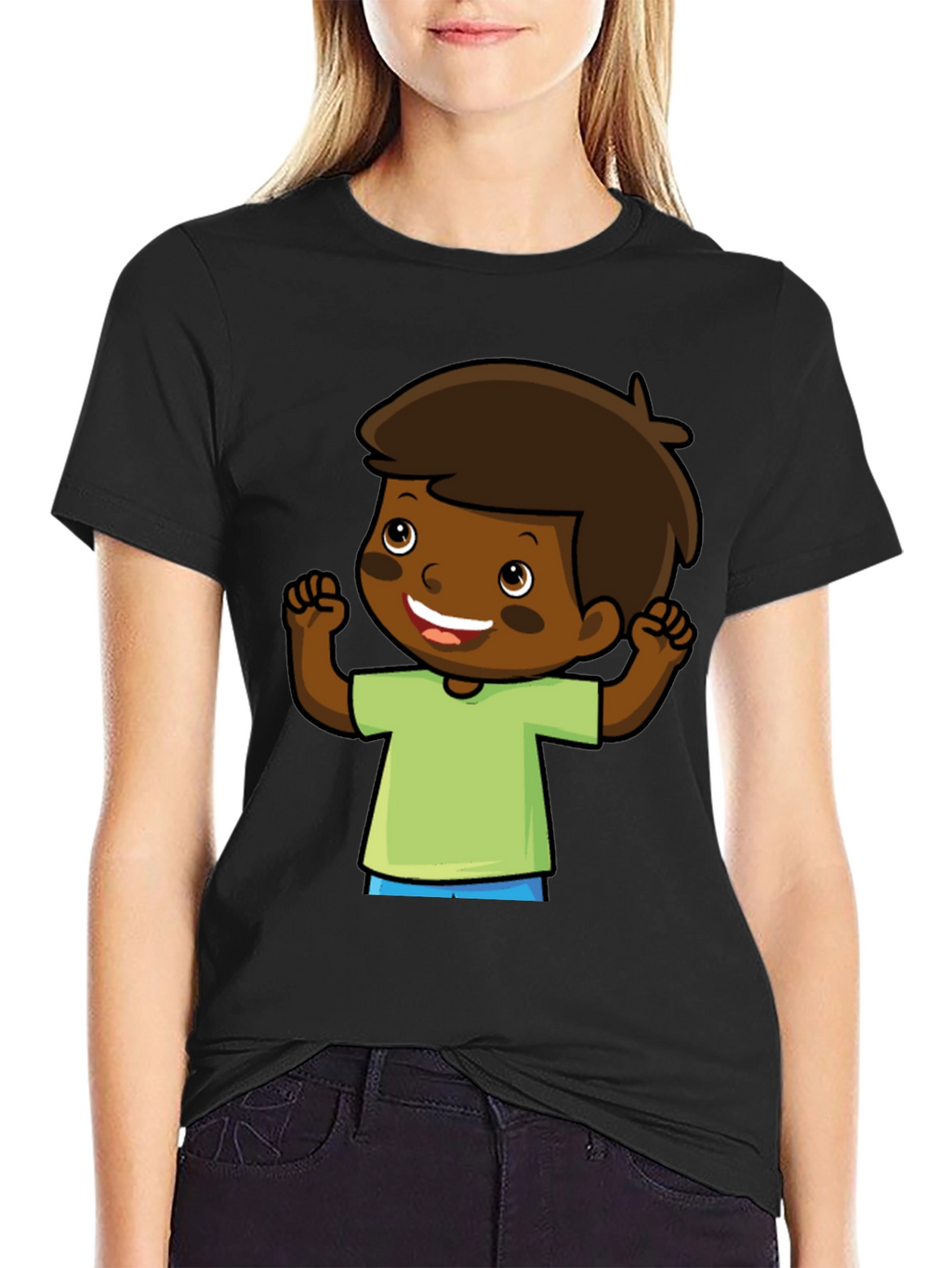 Cartoon Boy Graphic Tee - Fun & Casual