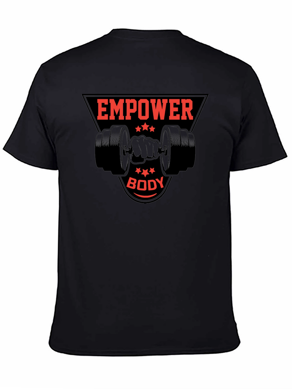 Empower Body Black Graphic Tee - Fitness Apparel