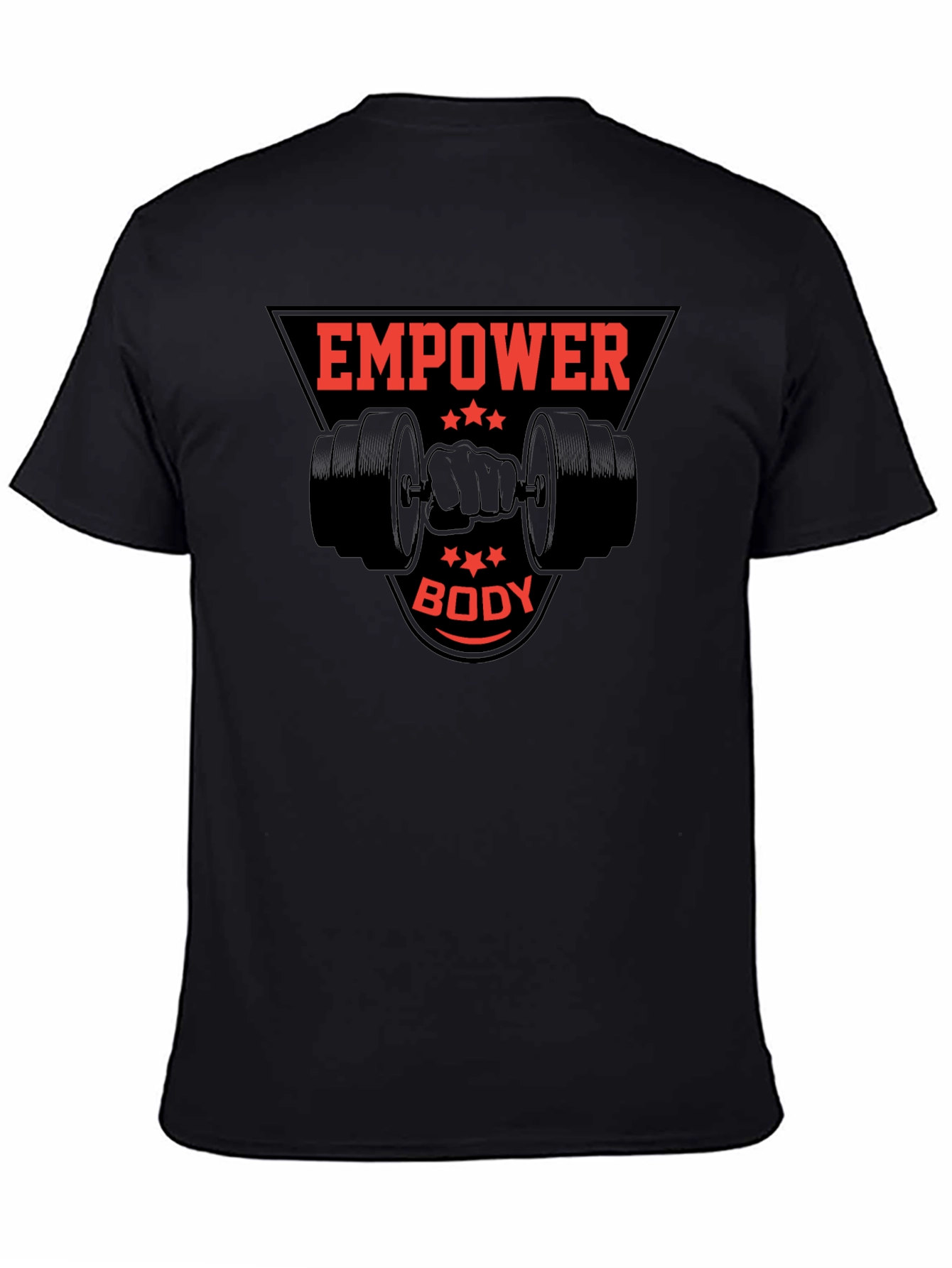 Empower Body Black Graphic Tee - Fitness Apparel