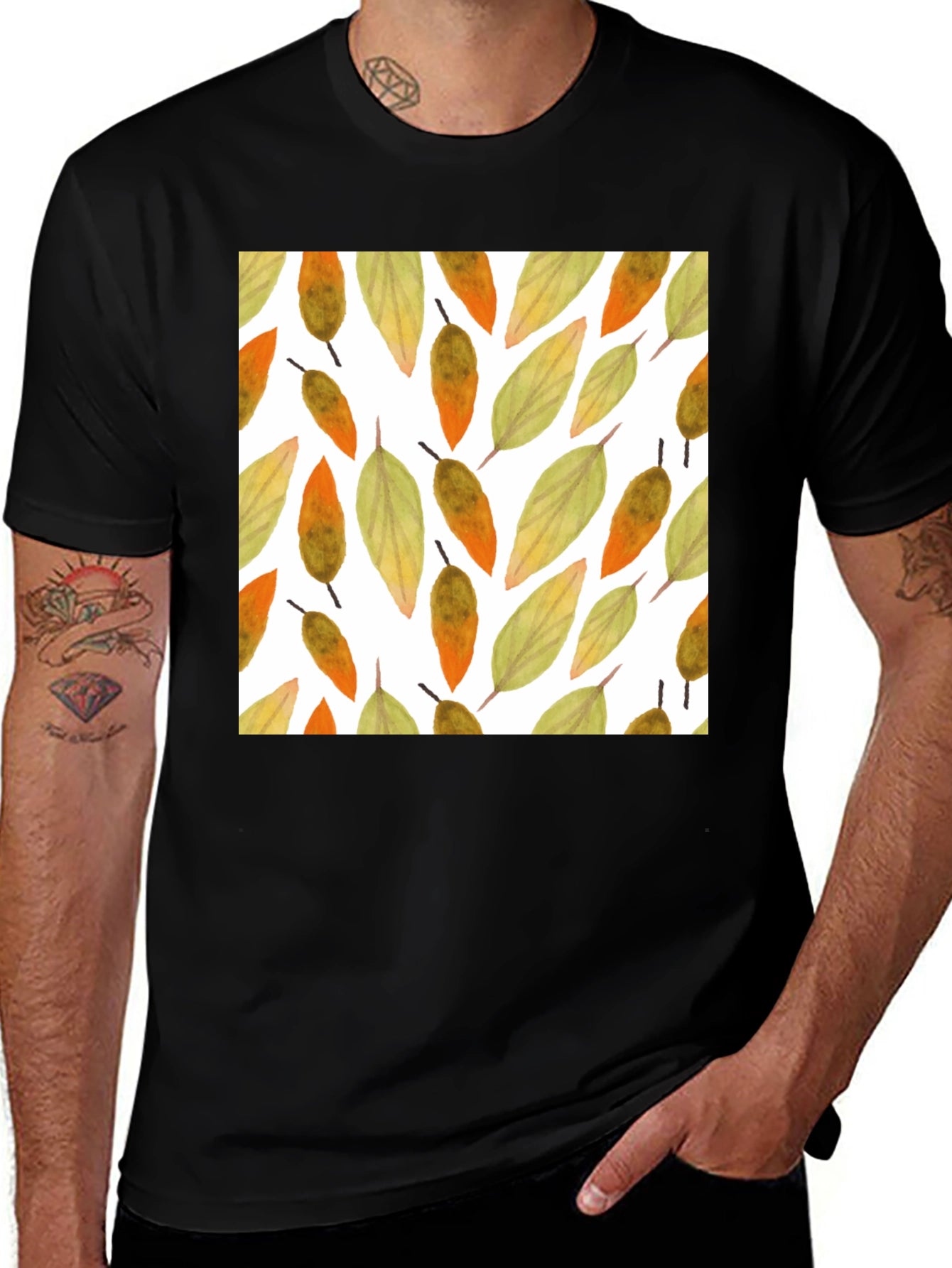 Fall Leaves Pattern T-Shirt