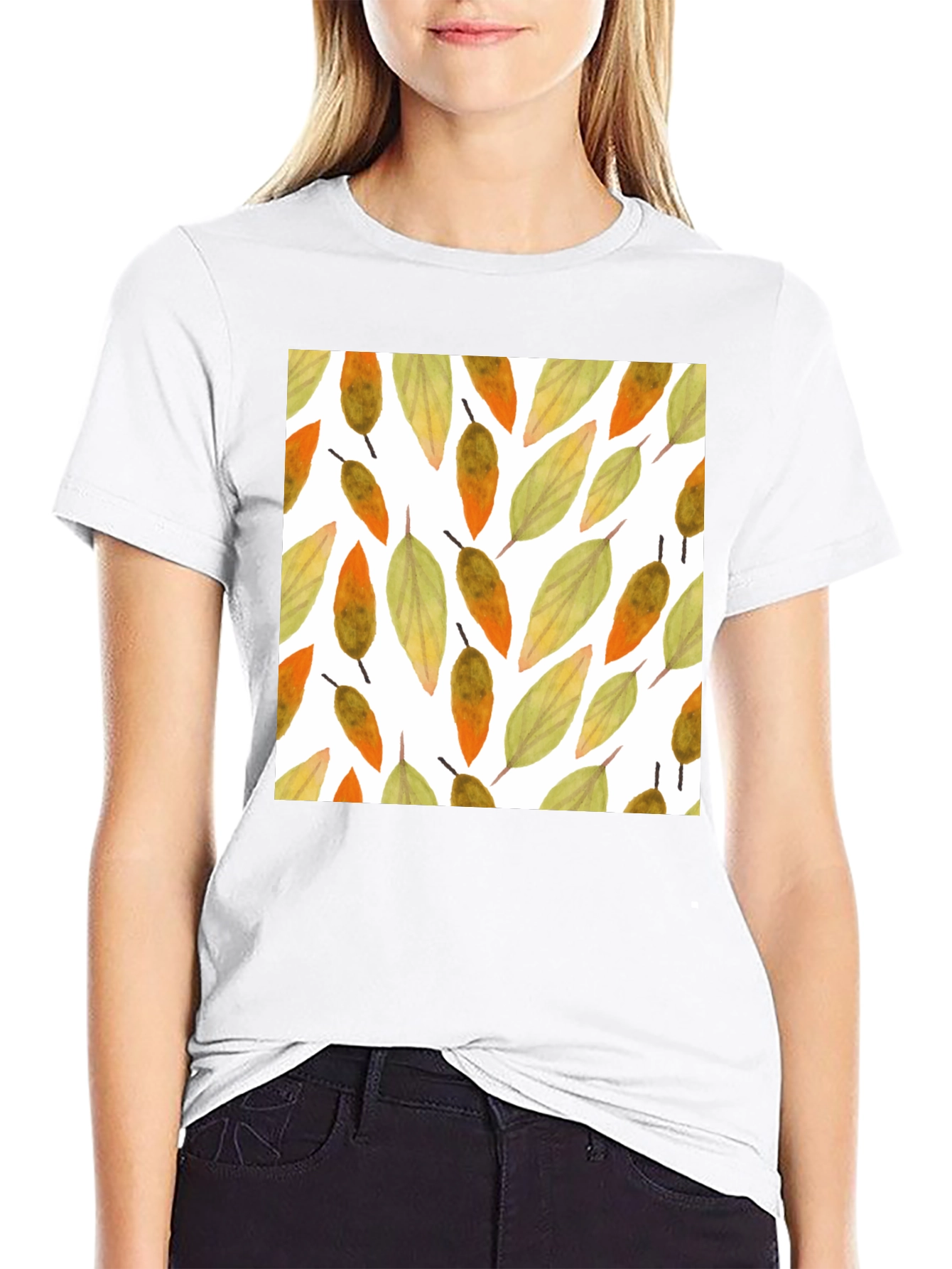 Fall Leaves Pattern T-Shirt