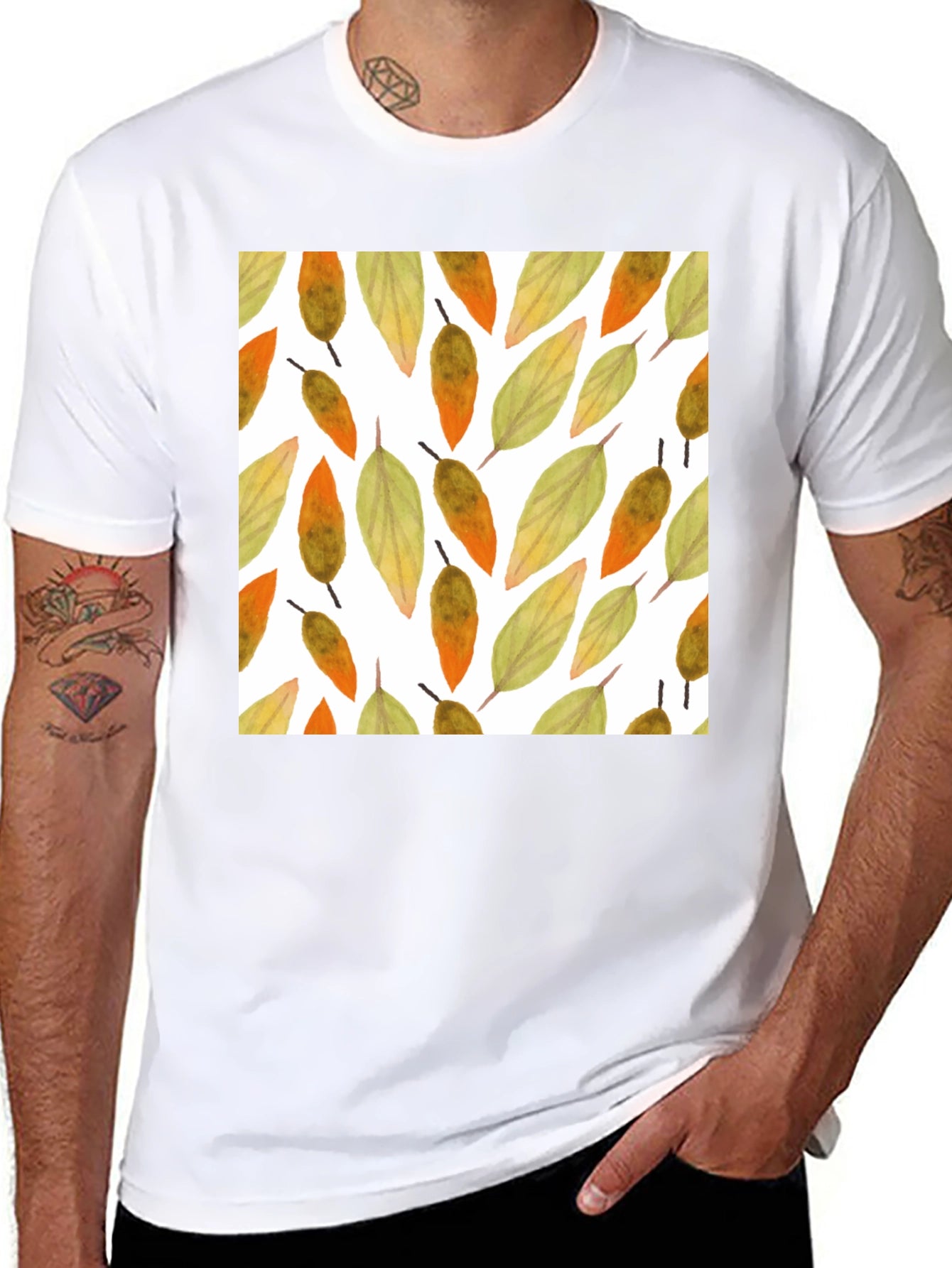 Fall Leaves Pattern T-Shirt