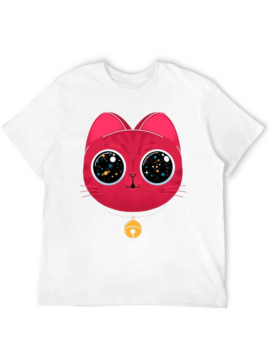 Cosmic Cat Tee - Galaxy Eyes Graphic T-Shirt