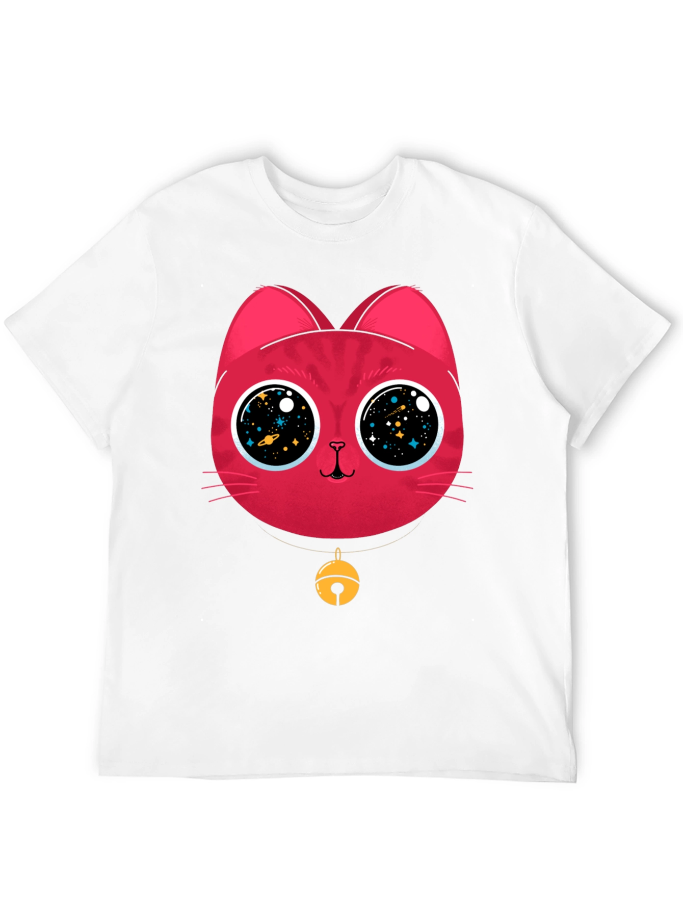 Cosmic Cat Tee - Galaxy Eyes Graphic T-Shirt