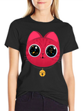 Cosmic Cat Tee - Galaxy Eyes Graphic T-Shirt