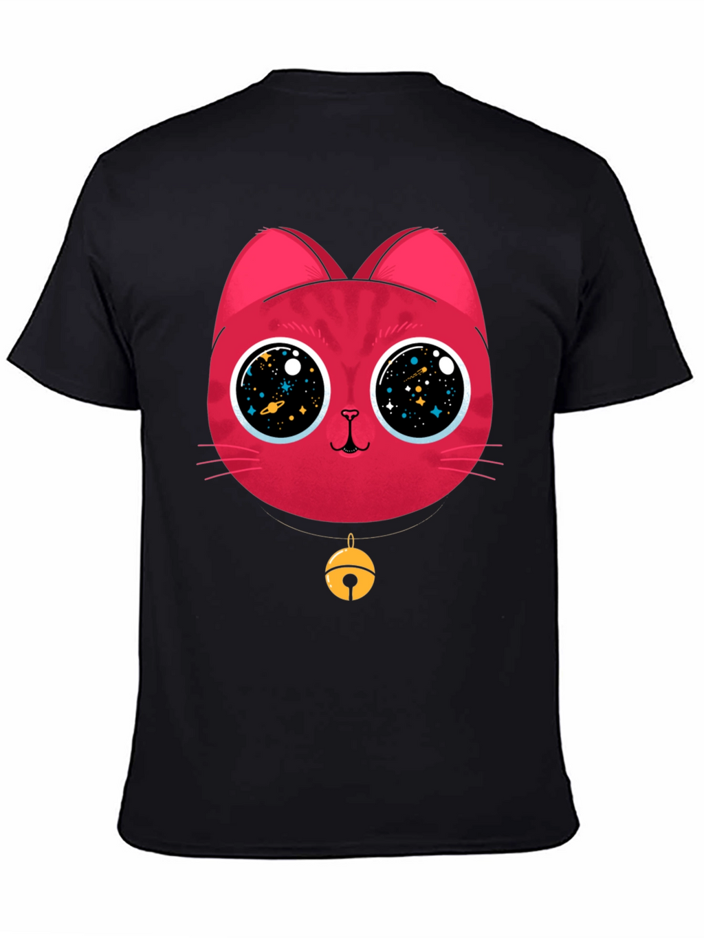 Cosmic Cat Tee - Galaxy Eyes Graphic T-Shirt
