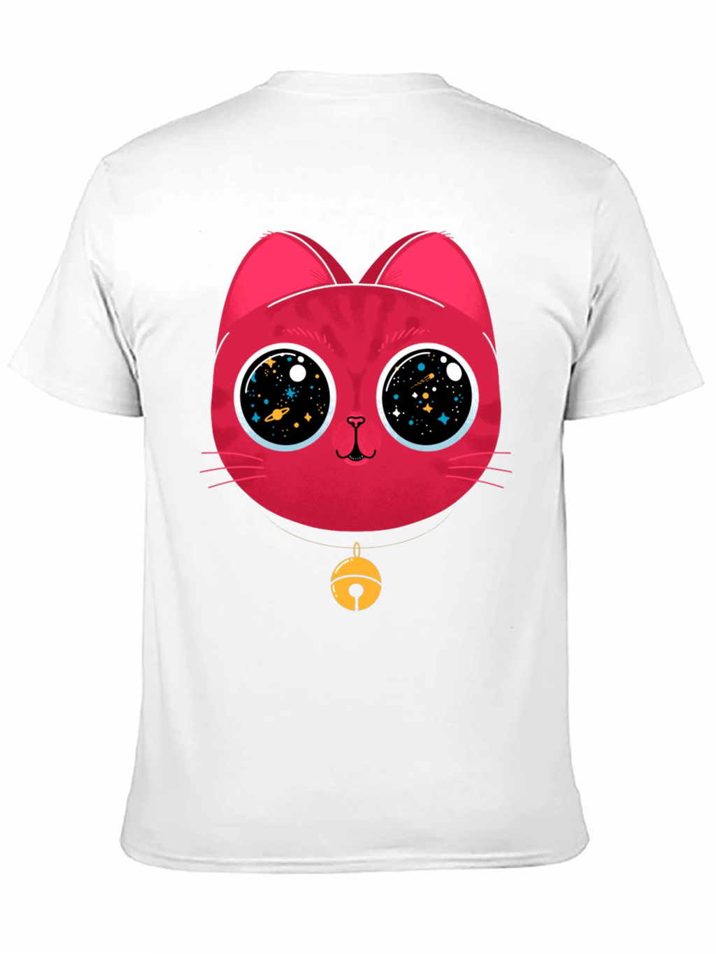 Cosmic Cat Tee - Galaxy Eyes Graphic T-Shirt