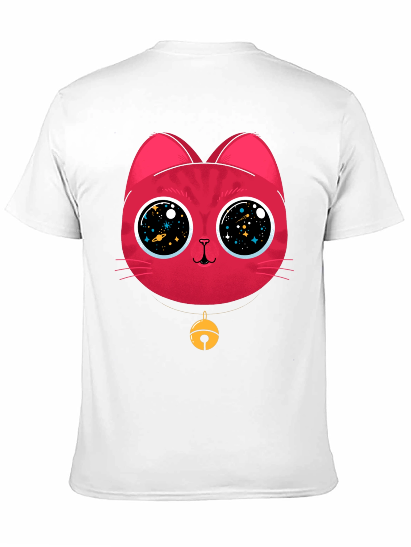 Cosmic Cat Tee - Galaxy Eyes Graphic T-Shirt