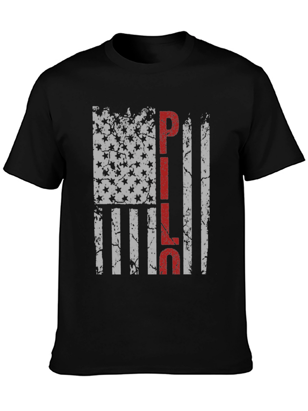PILOT American Flag Distressed T-Shirt