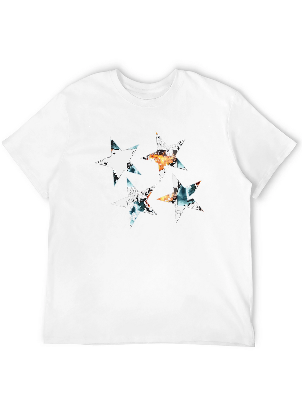 Abstract Star Graphic Black Tee