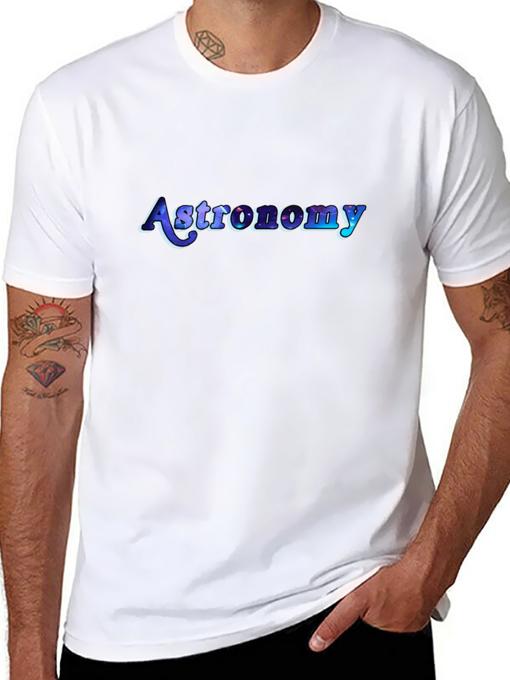 Astronomy Graphic Print Black T-Shirt