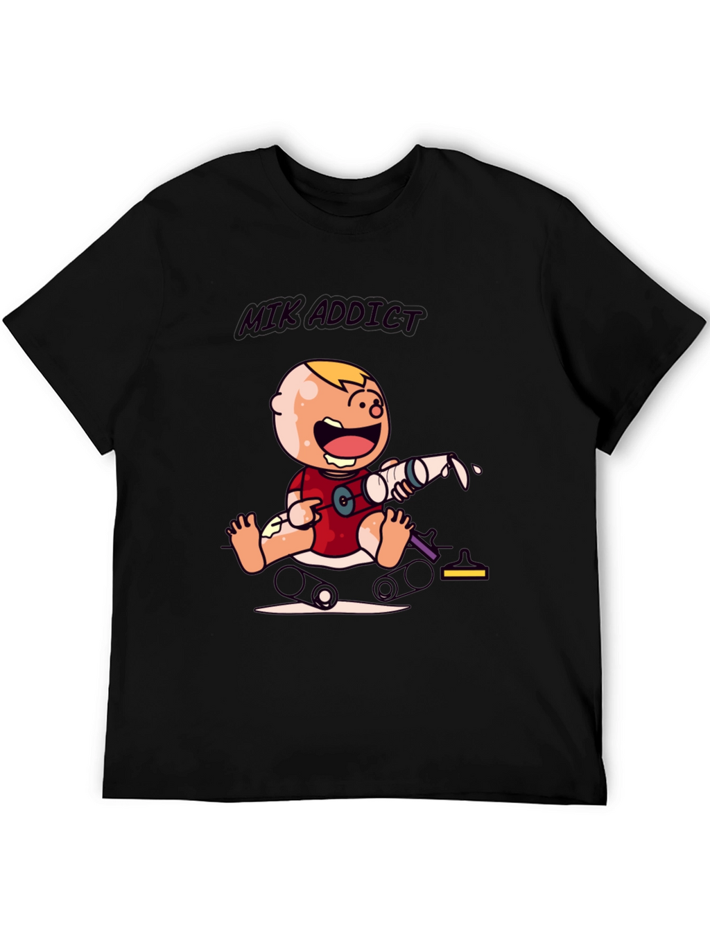 Milk Addict Baby Cartoon T-Shirt