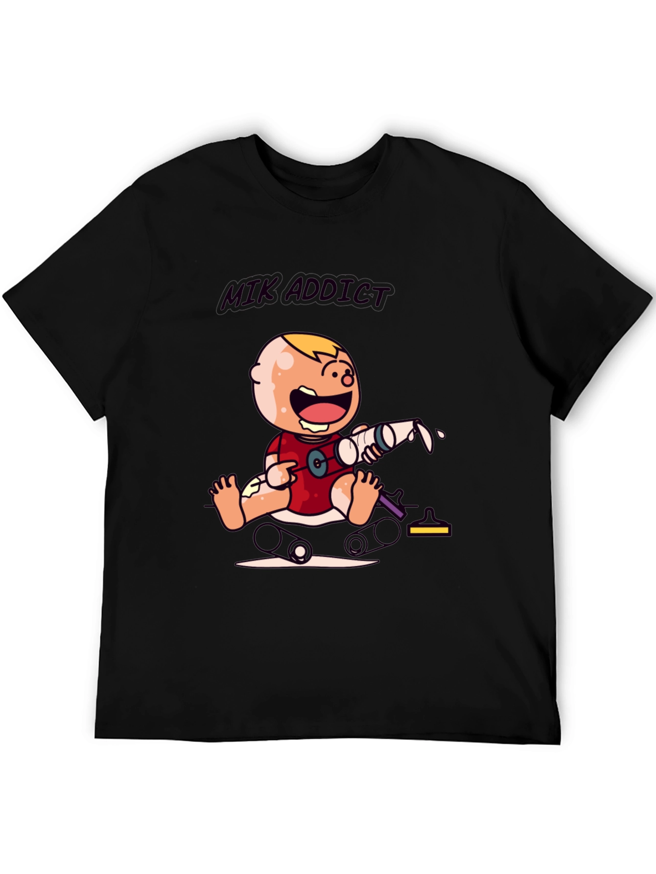 Milk Addict Baby Cartoon T-Shirt