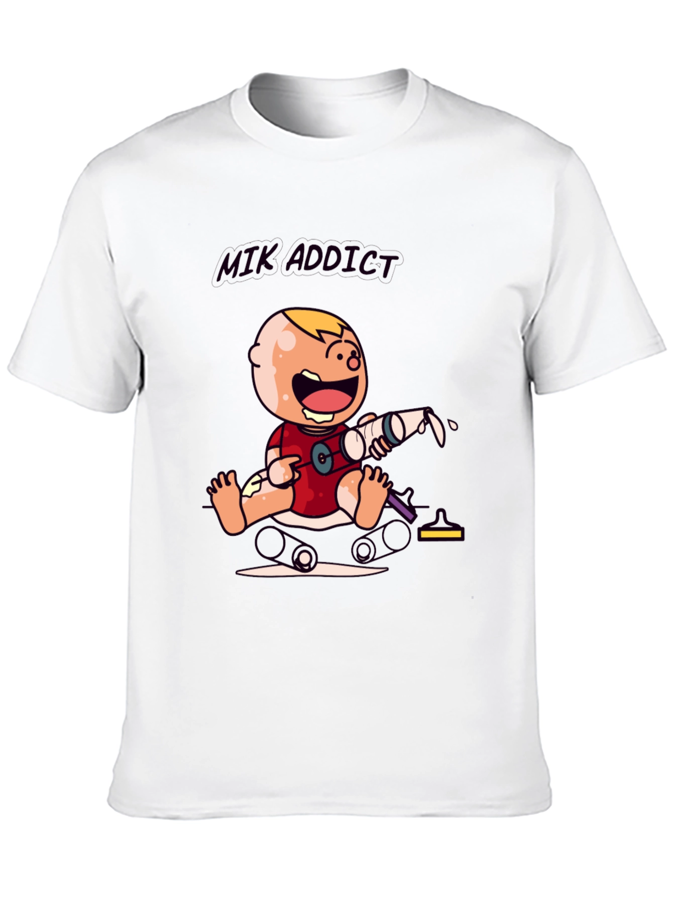 Milk Addict Baby Cartoon T-Shirt