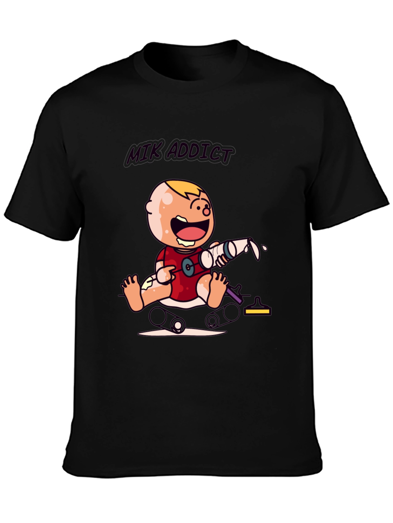 Milk Addict Baby Cartoon T-Shirt