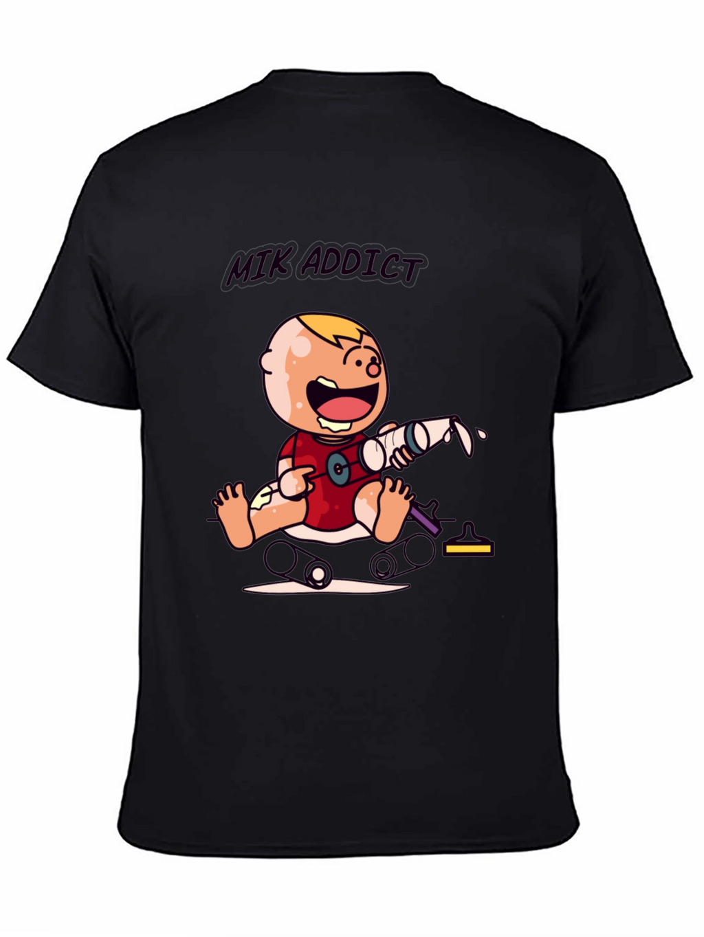 Milk Addict Baby Cartoon T-Shirt