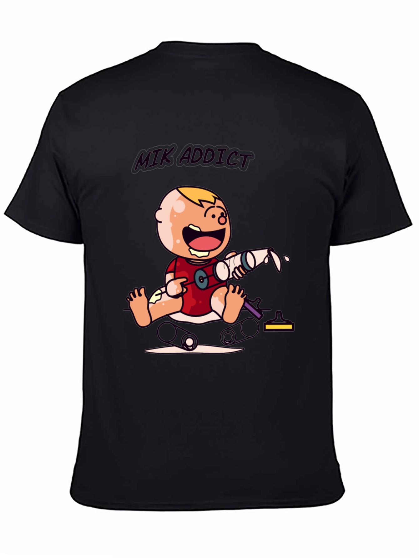Milk Addict Baby Cartoon T-Shirt