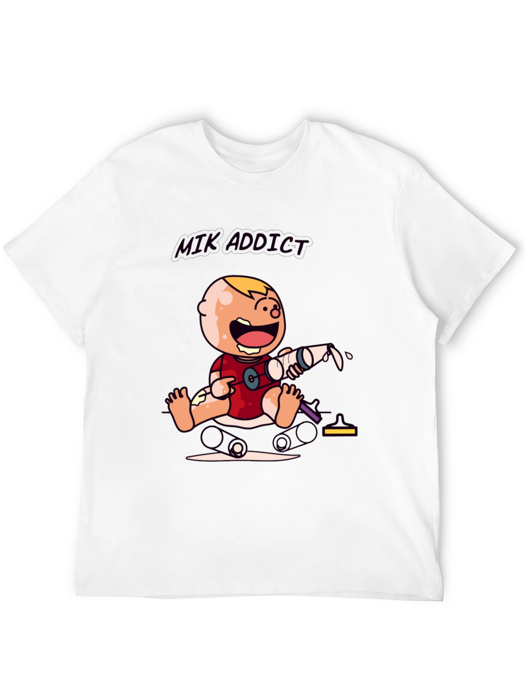 Milk Addict Baby Cartoon T-Shirt