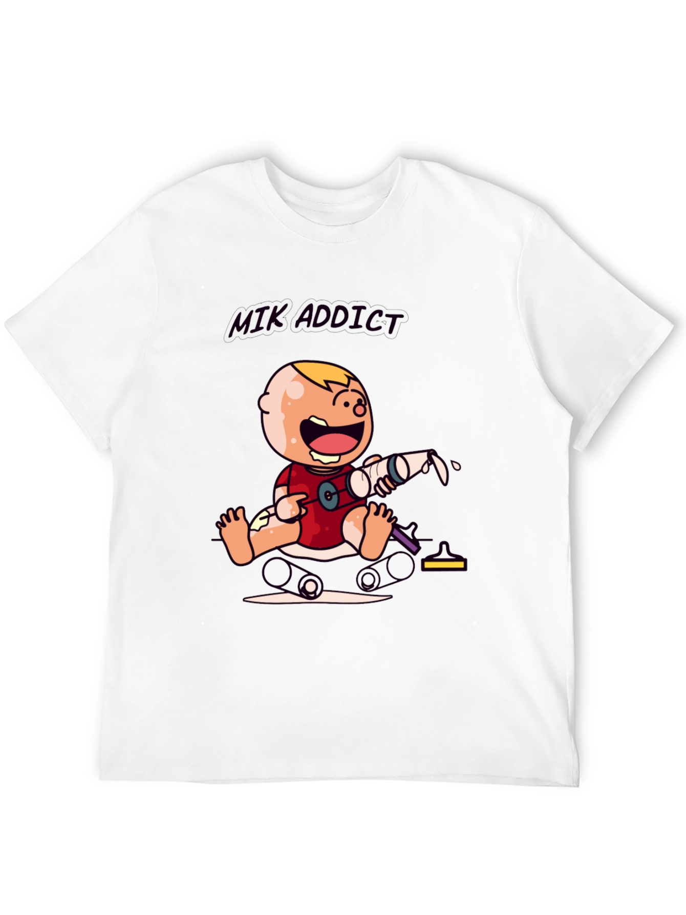 Milk Addict Baby Cartoon T-Shirt