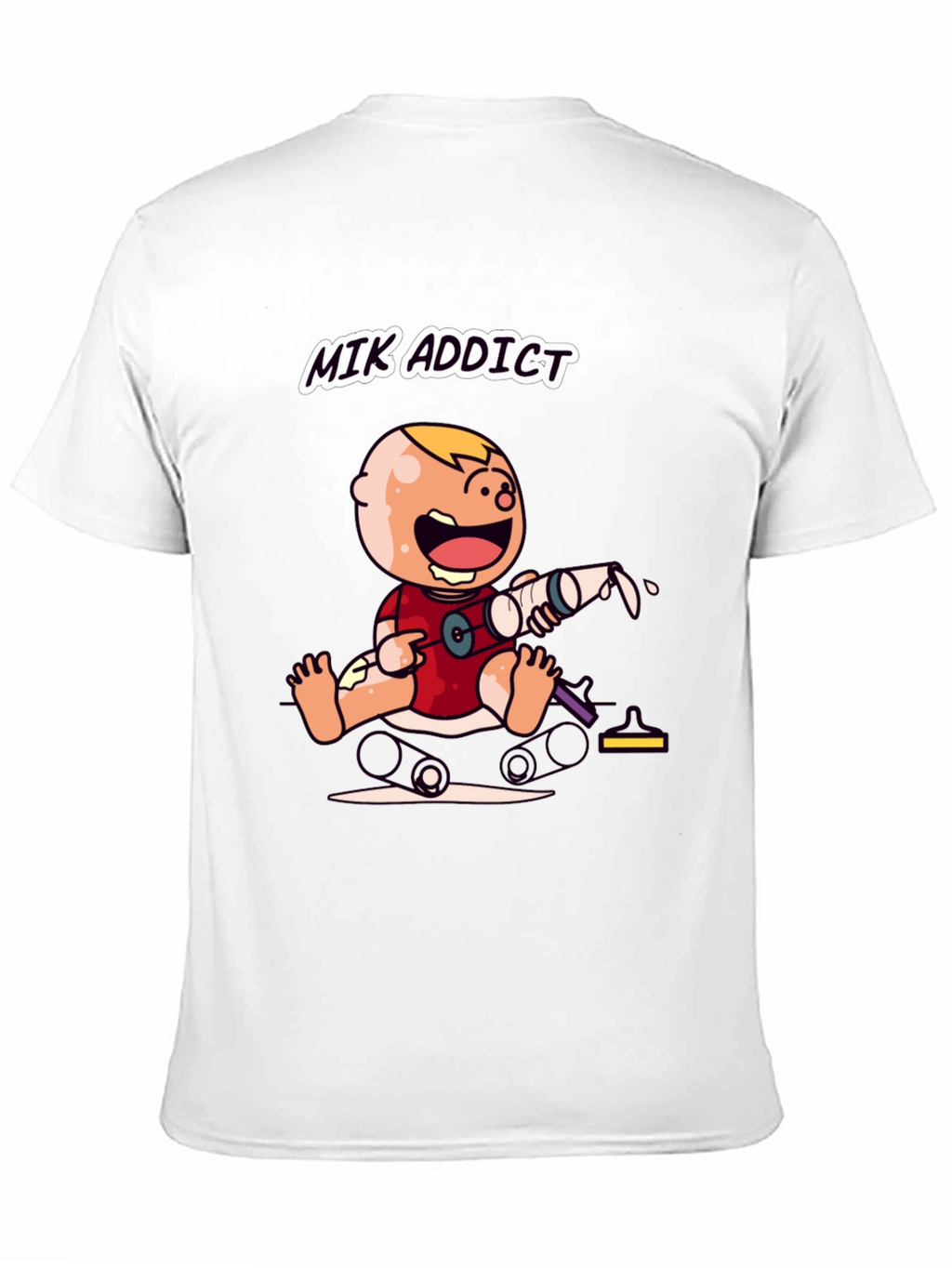 Milk Addict Baby Cartoon T-Shirt