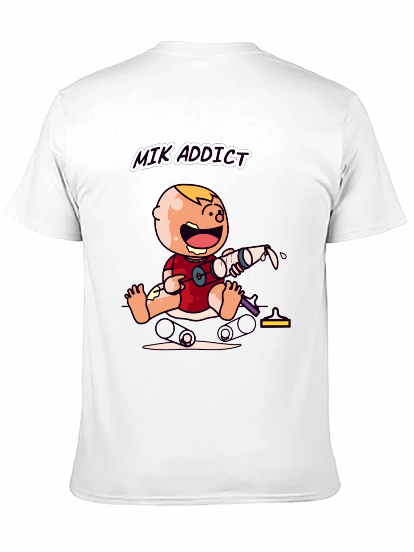 Milk Addict Baby Cartoon T-Shirt