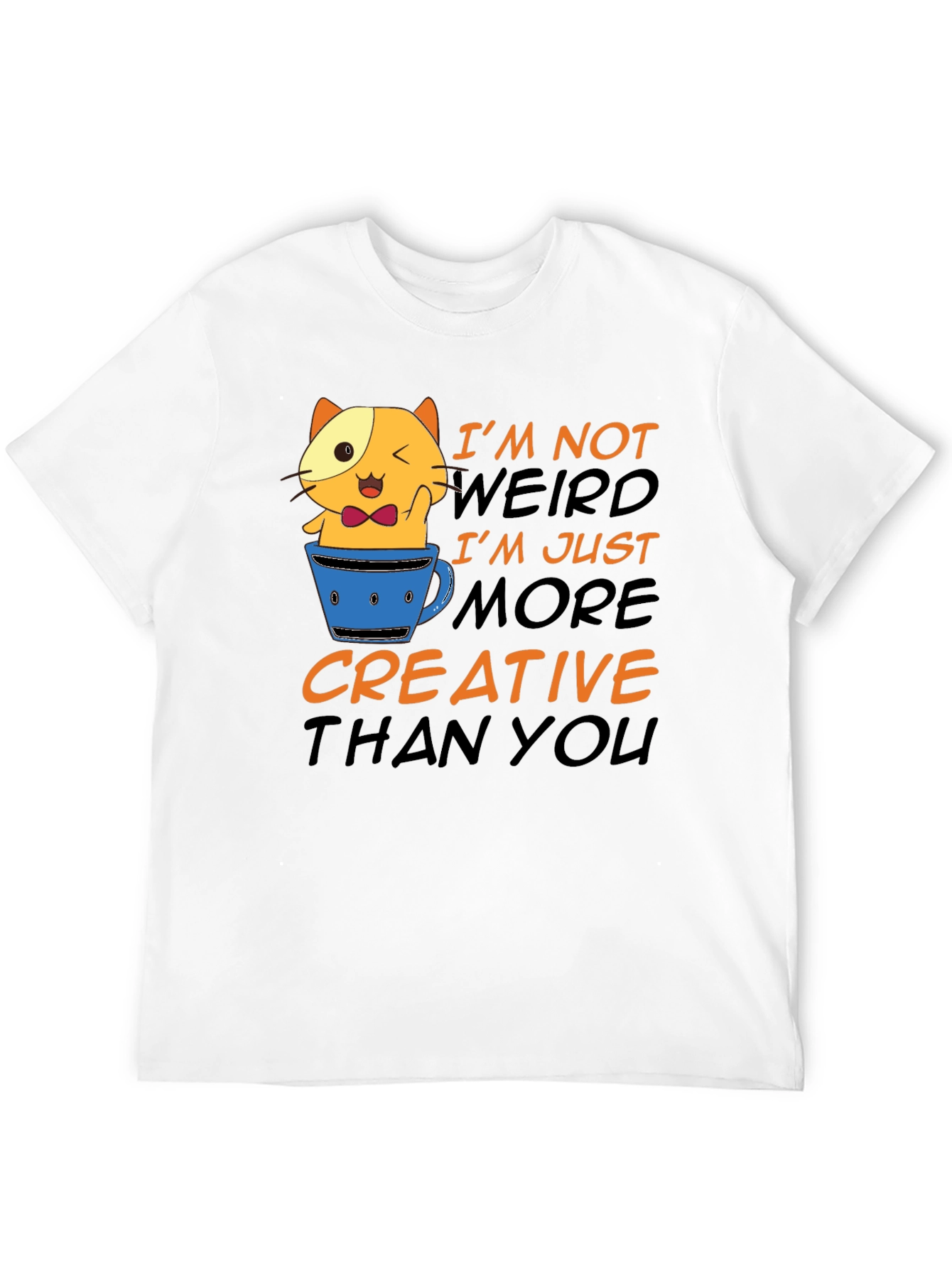 Creative Cat T-Shirt - Funny Graphic Tee