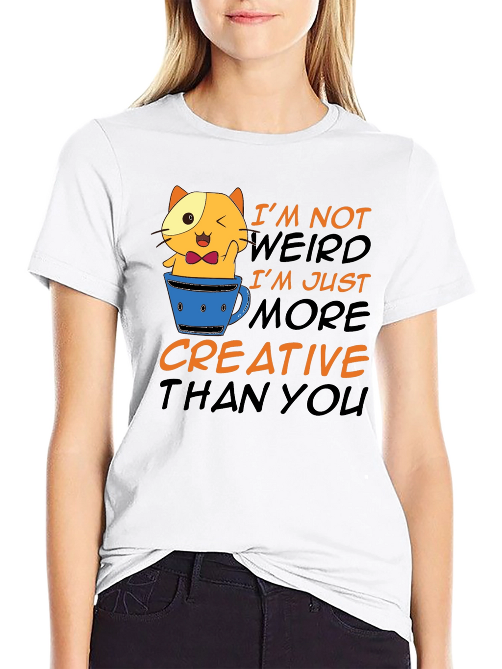 Creative Cat T-Shirt - Funny Graphic Tee