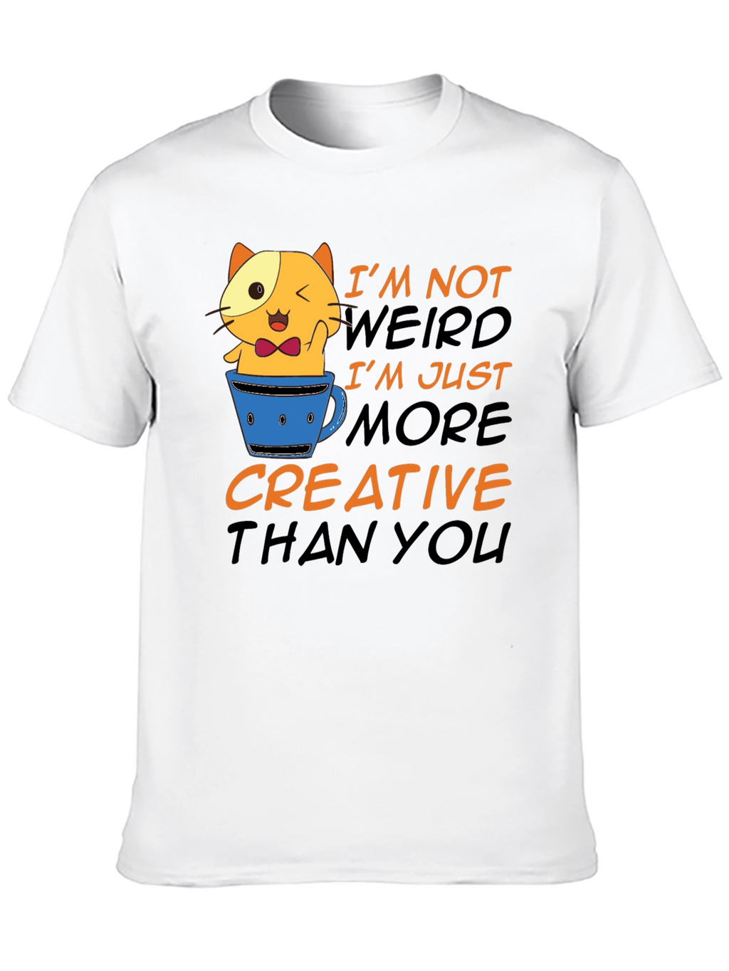 Creative Cat T-Shirt - Funny Graphic Tee