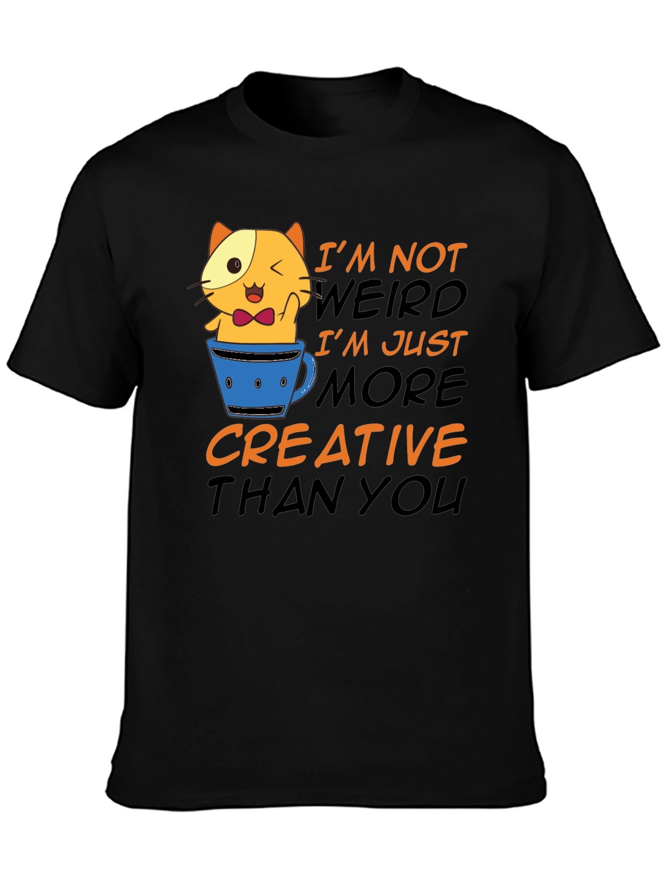 Creative Cat T-Shirt - Funny Graphic Tee