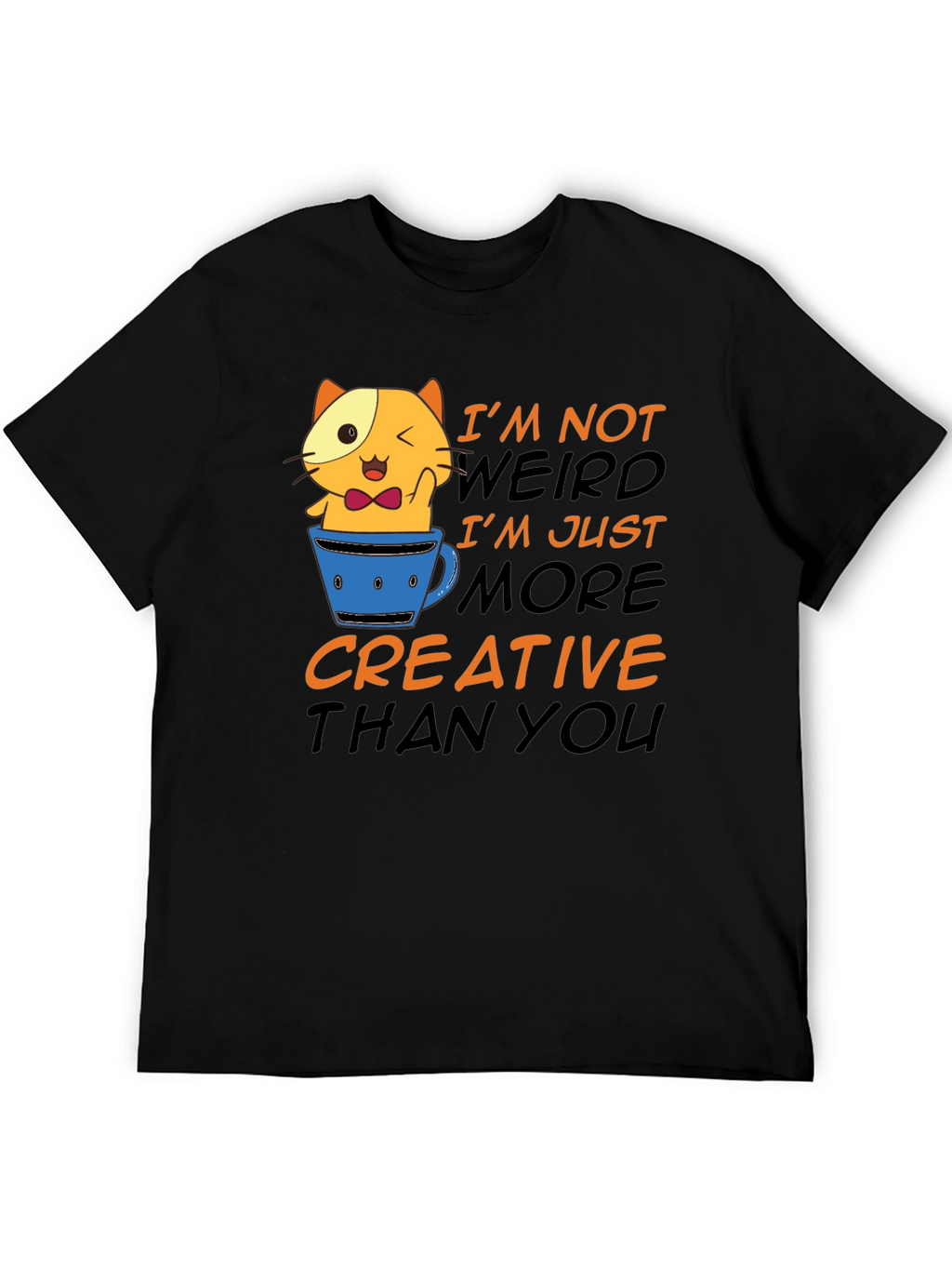 Creative Cat T-Shirt - Funny Graphic Tee