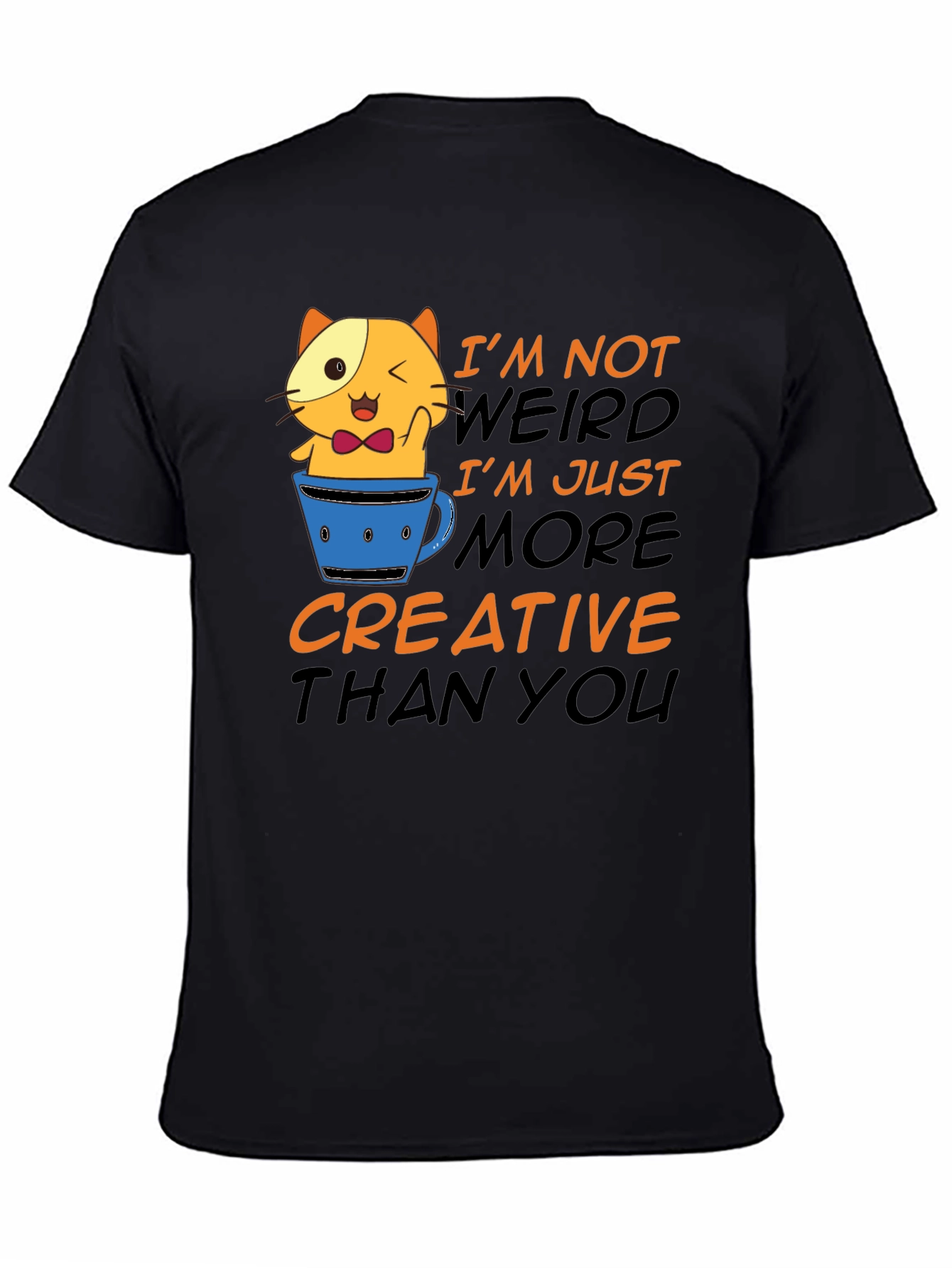 Creative Cat T-Shirt - Funny Graphic Tee
