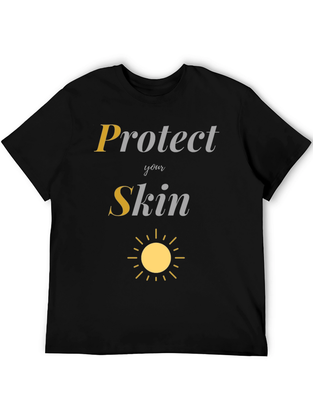 Protect Your Skin Sun Graphic Tee - Black