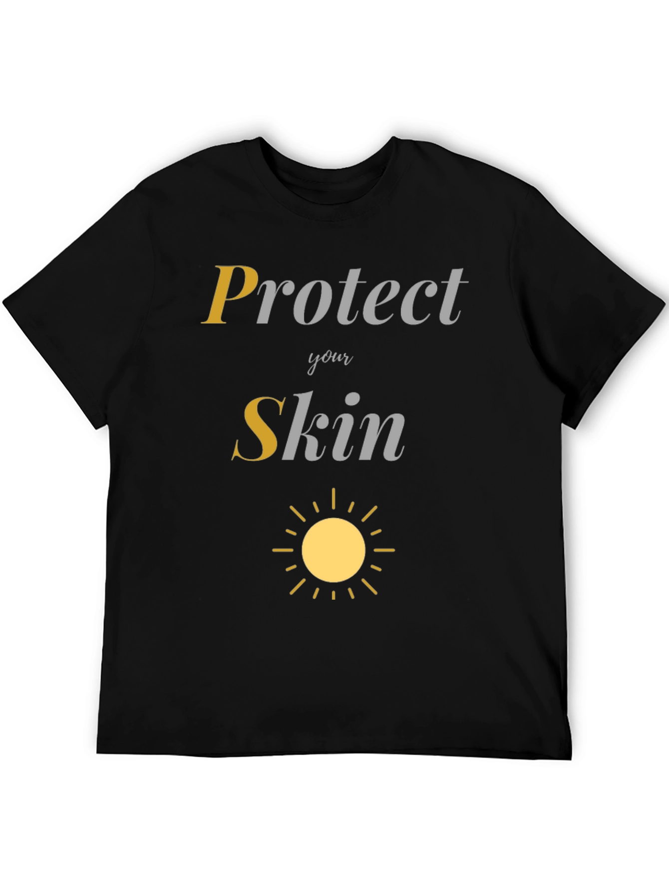 Protect Your Skin Sun Graphic Tee - Black