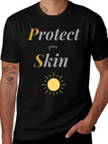 Protect Your Skin Sun Graphic Tee - Black