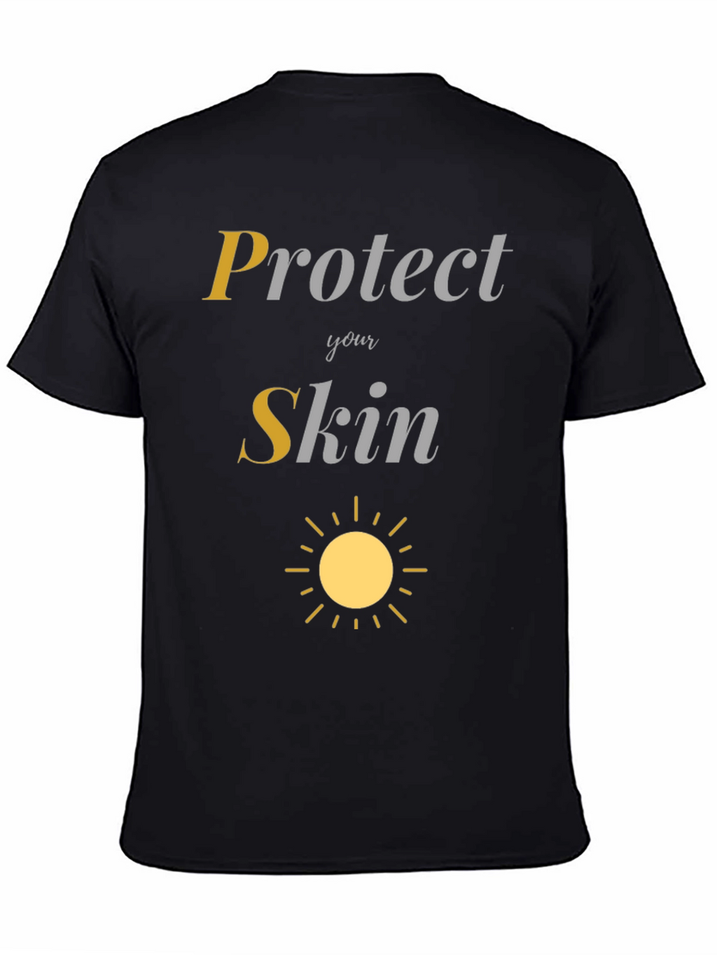 Protect Your Skin Sun Graphic Tee - Black