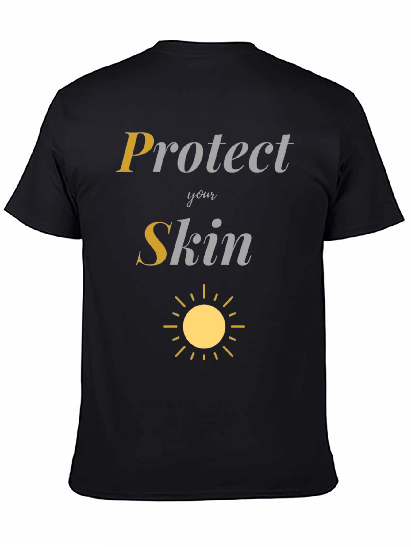 Protect Your Skin Sun Graphic Tee - Black