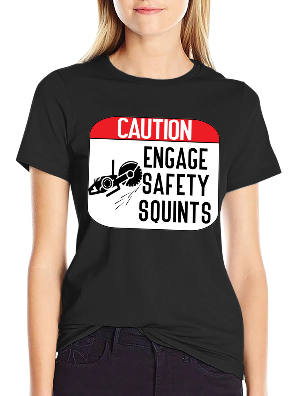 Caution Engage Safety Squints Graphic T-Shirt