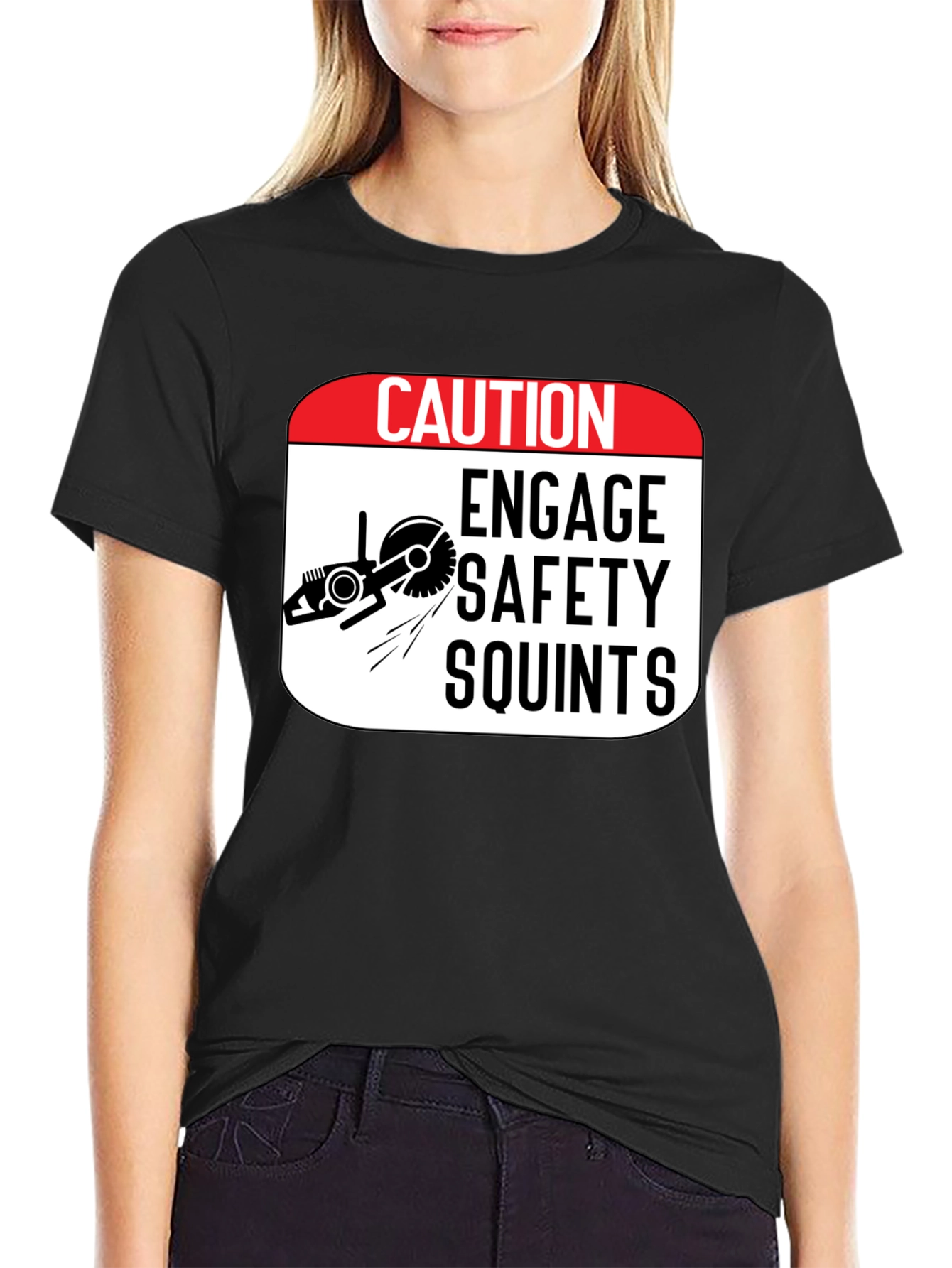 Caution Engage Safety Squints Graphic T-Shirt