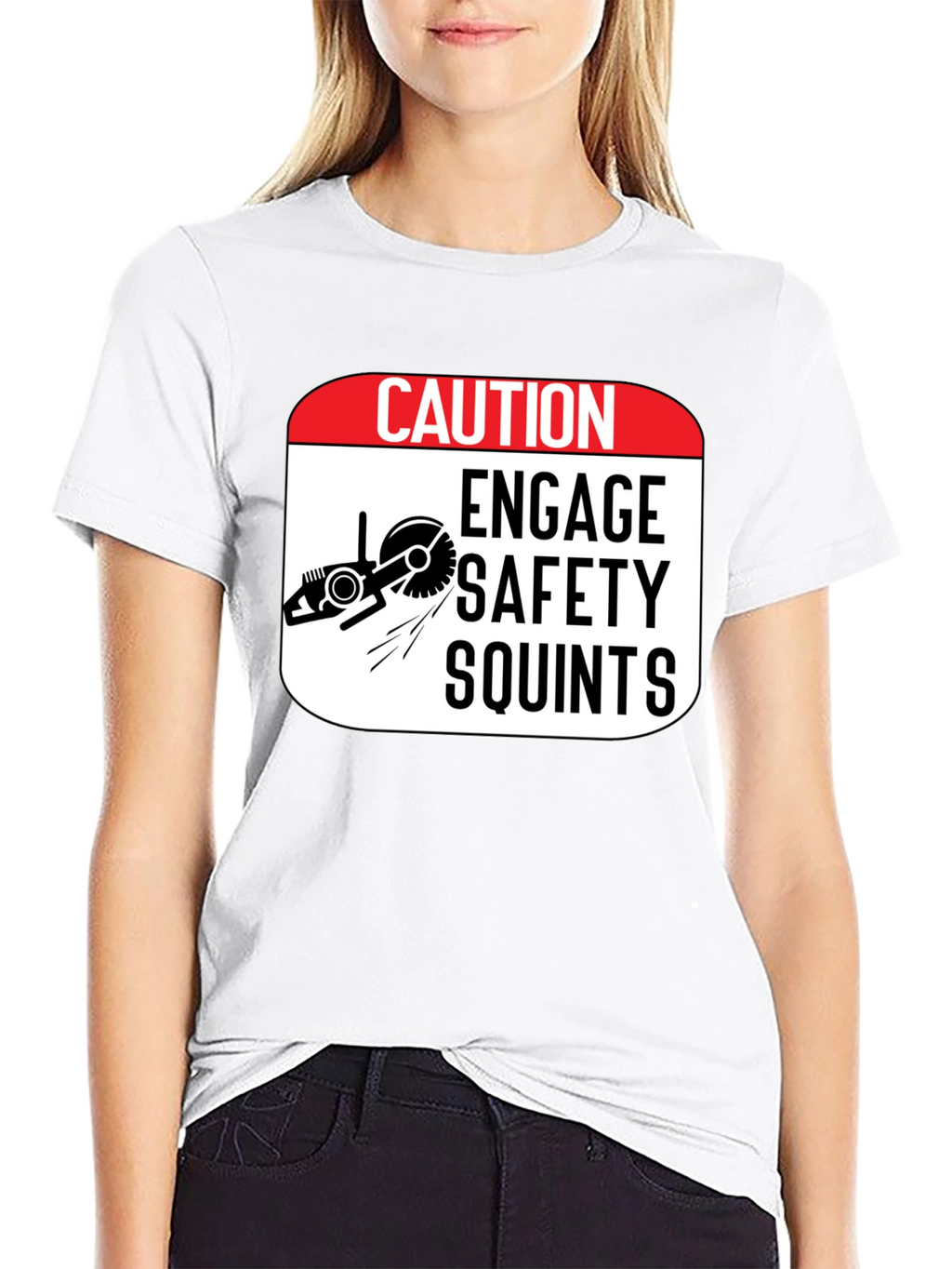 Caution Engage Safety Squints Graphic T-Shirt