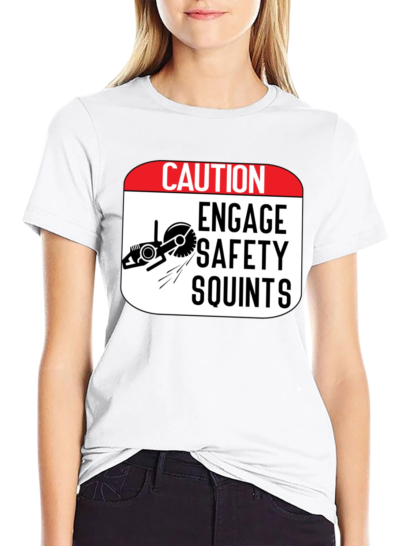 Caution Engage Safety Squints Graphic T-Shirt