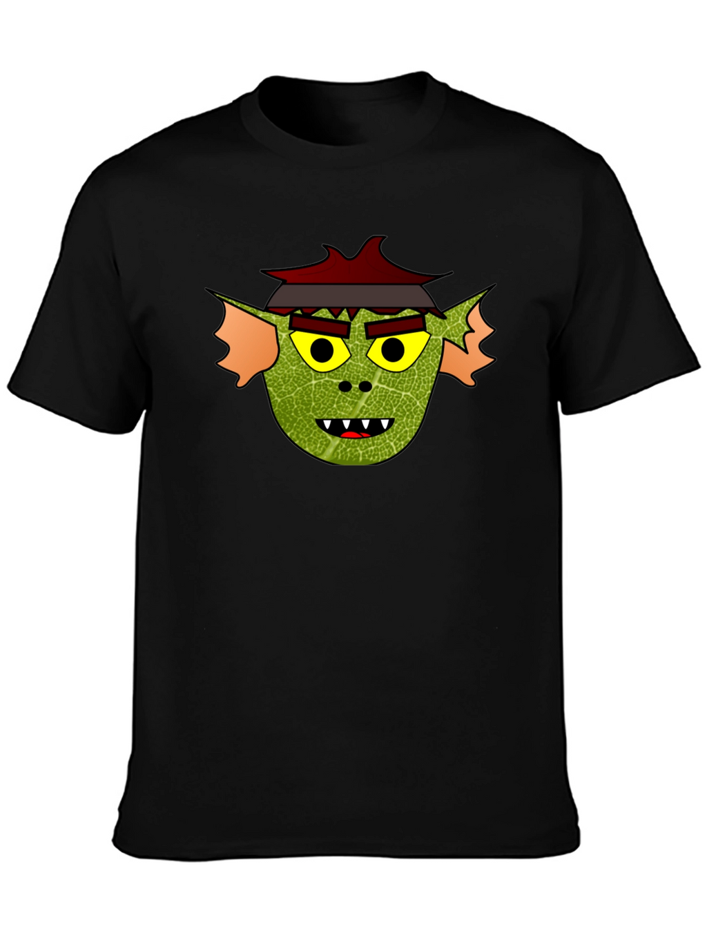 Yokai Face Graphic Tee - Soft Black Cotton