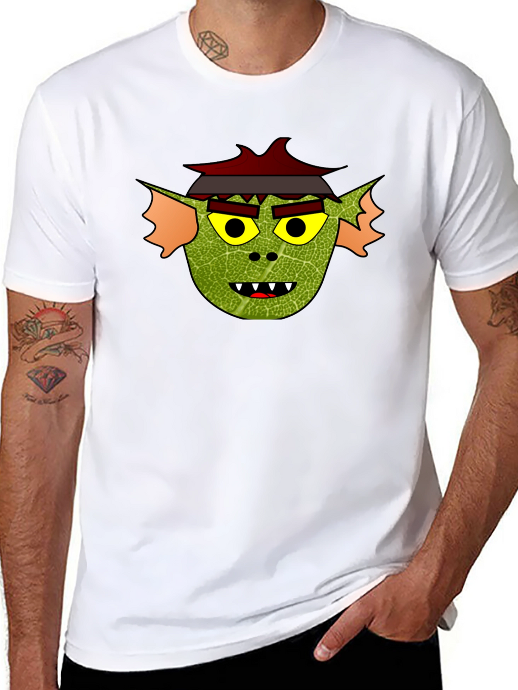 Yokai Face Graphic Tee - Soft Black Cotton