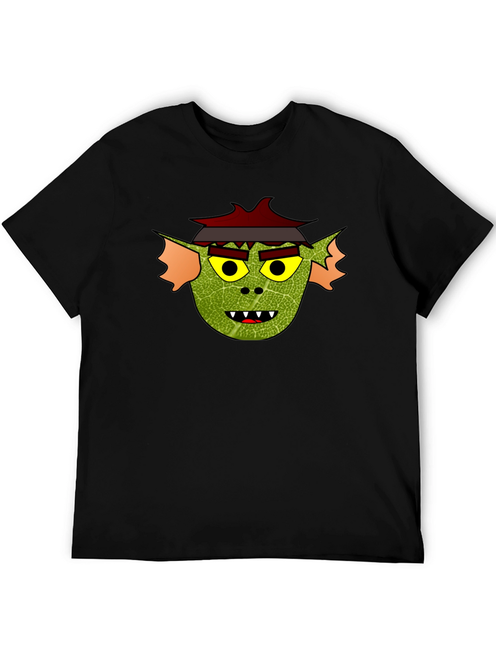 Yokai Face Graphic Tee - Soft Black Cotton