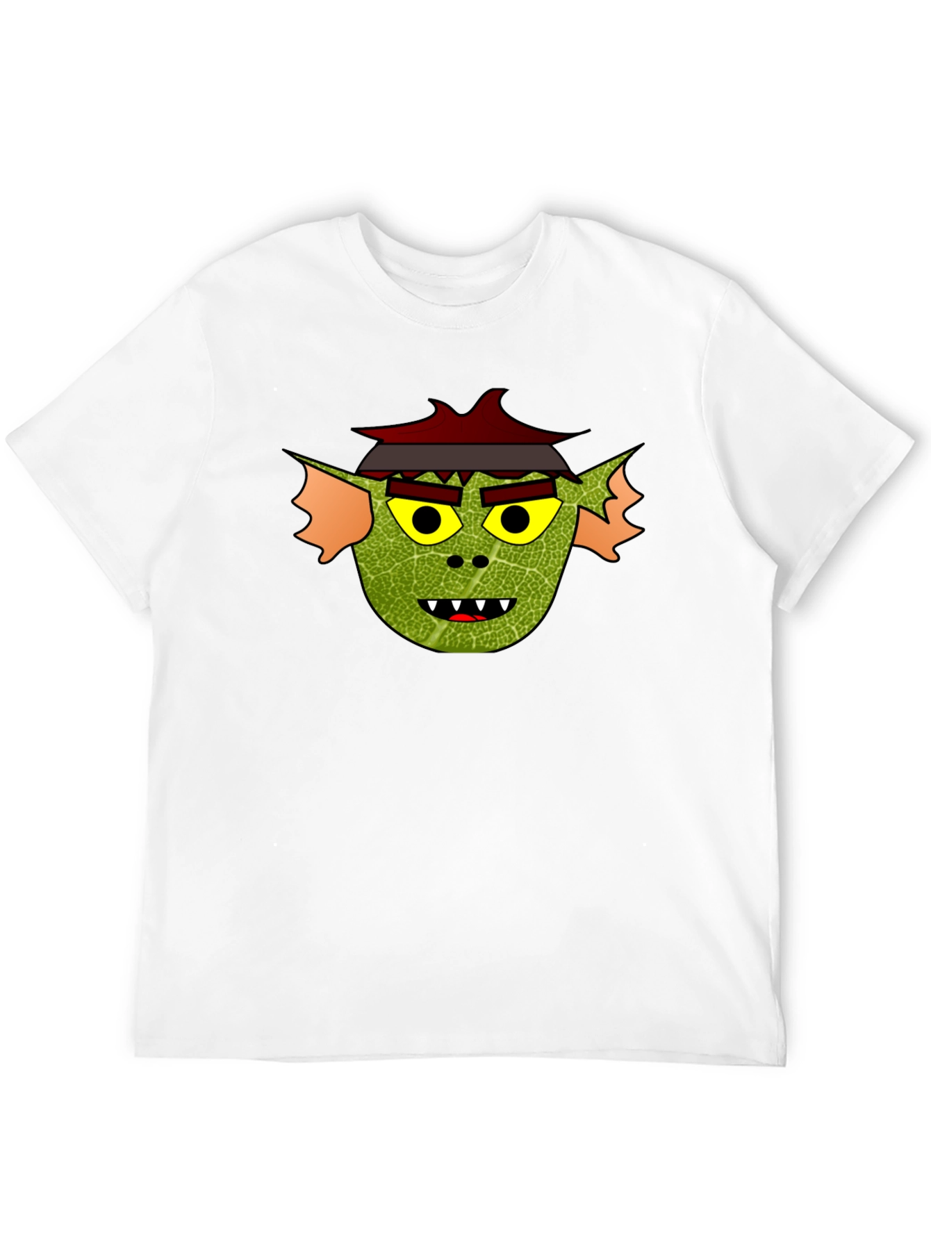 Yokai Face Graphic Tee - Soft Black Cotton