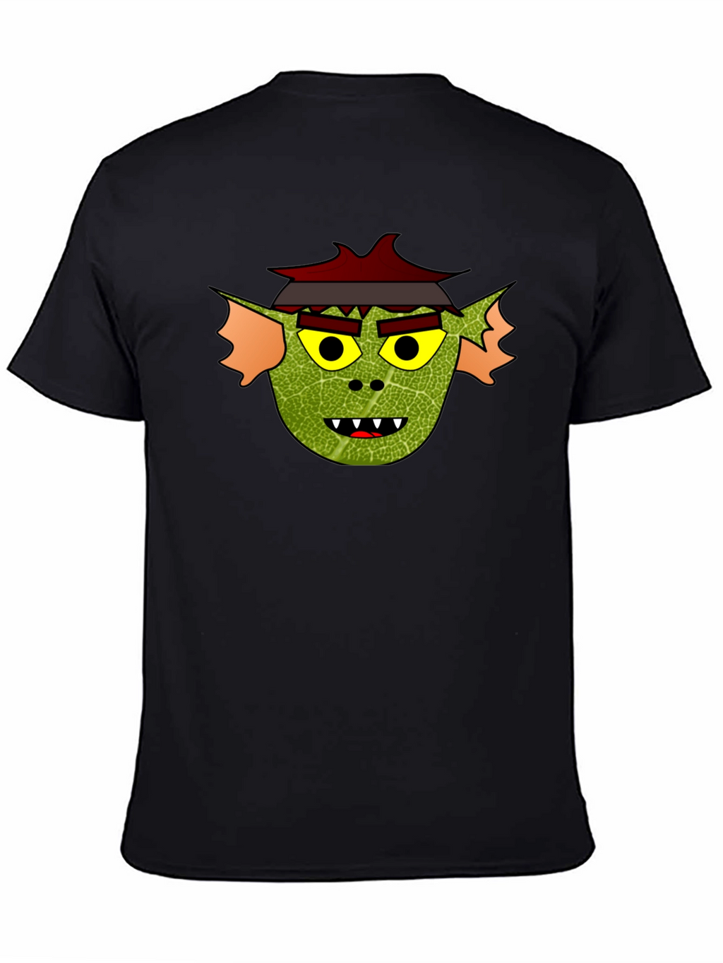 Yokai Face Graphic Tee - Soft Black Cotton