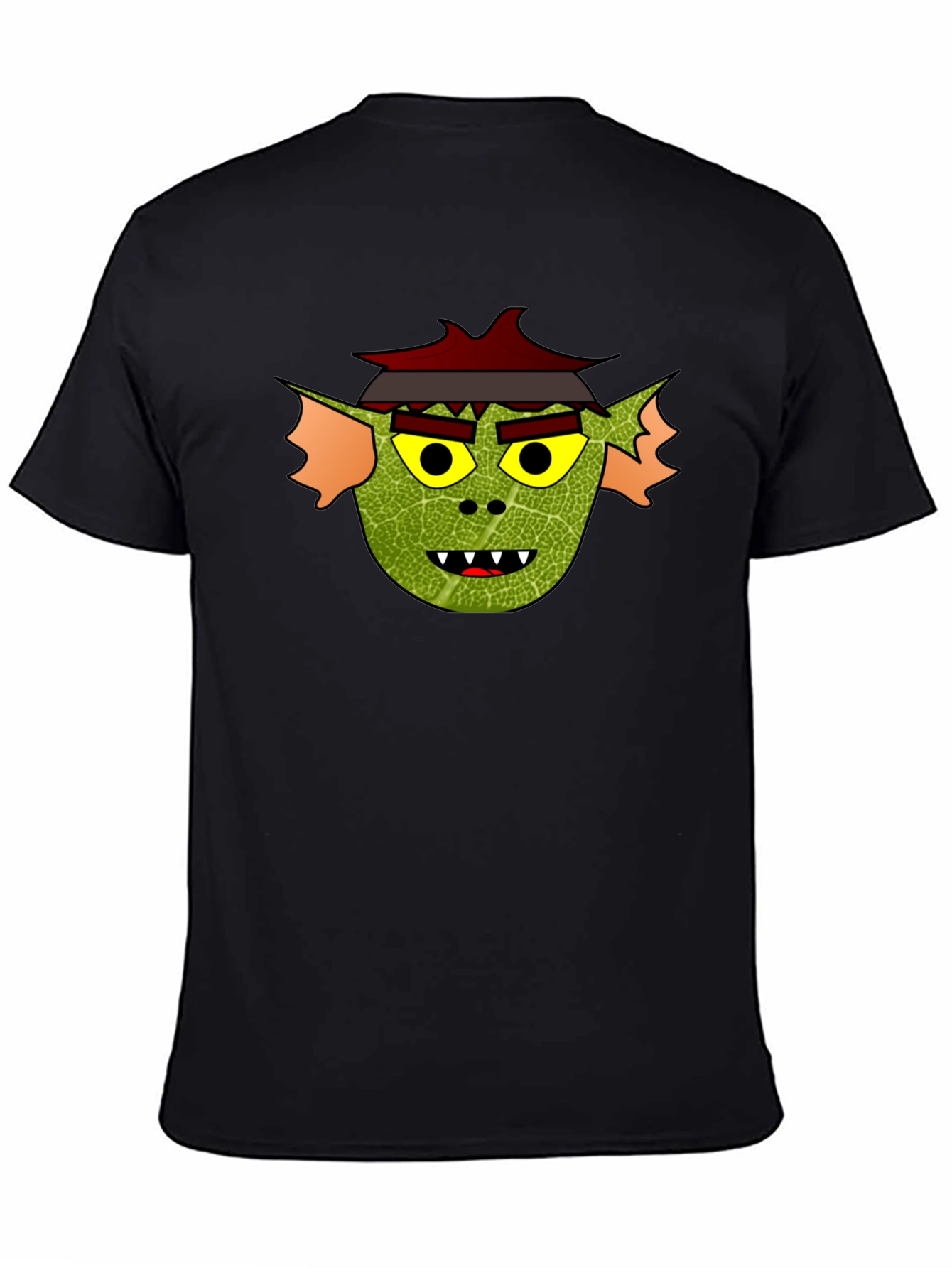 Yokai Face Graphic Tee - Soft Black Cotton