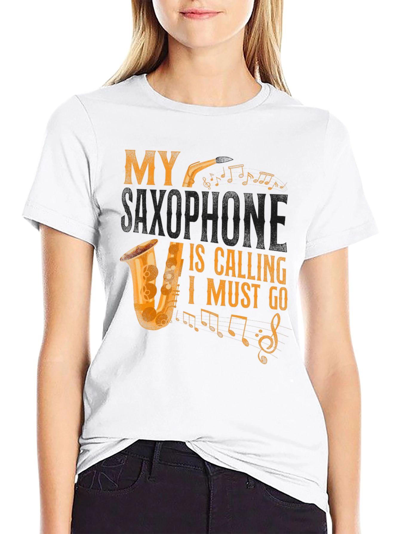 My Saxophone Is Calling Mens Graphic Tee
